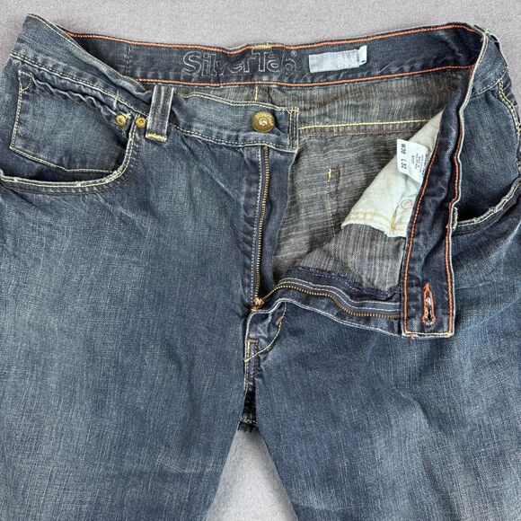 VTG Levi's SilverTab Jeans Mens 36x32 (36x30) Boot Wide Leg Denim Pants Y2K - Picture 4 of 15